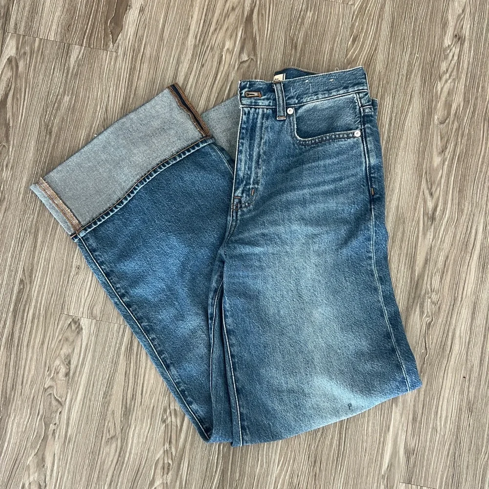 Madewell Super Wide Leg cuffed jeans size 25 - Picture 5 of 6